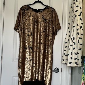 Gold sequin shift dress from Truly You